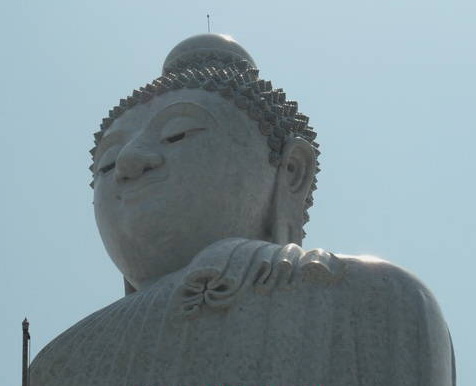 Buddhafigur Kopf aus Marmor